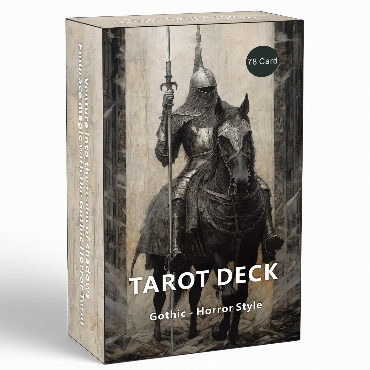 ZHQGYN 78 Tarot Cards Deck with Guide Book | Dark Horror Tarot for All Levels
