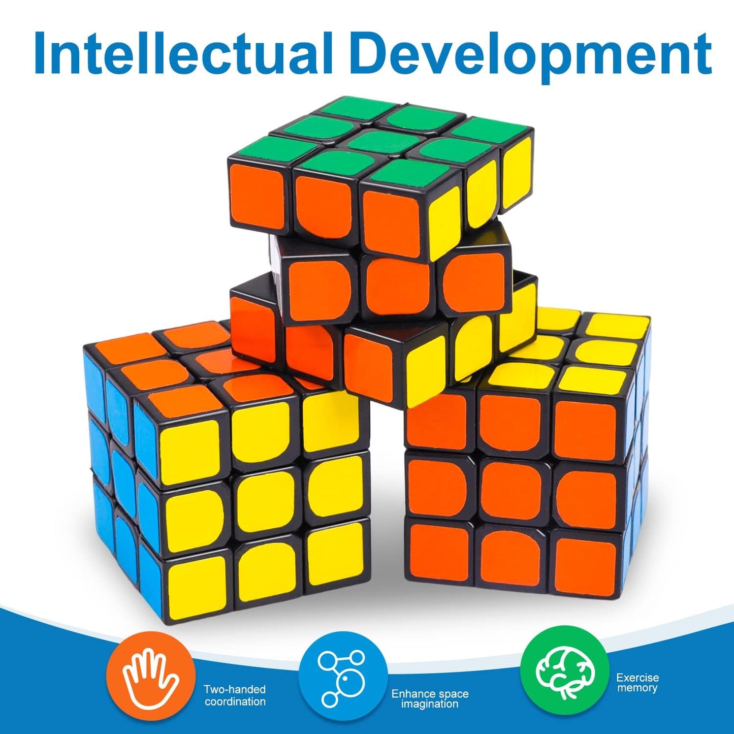 ZREVSB Mini Speed Cube – 1.18in 3x3 Party Favors, Classroom Rewards (12 Pack)