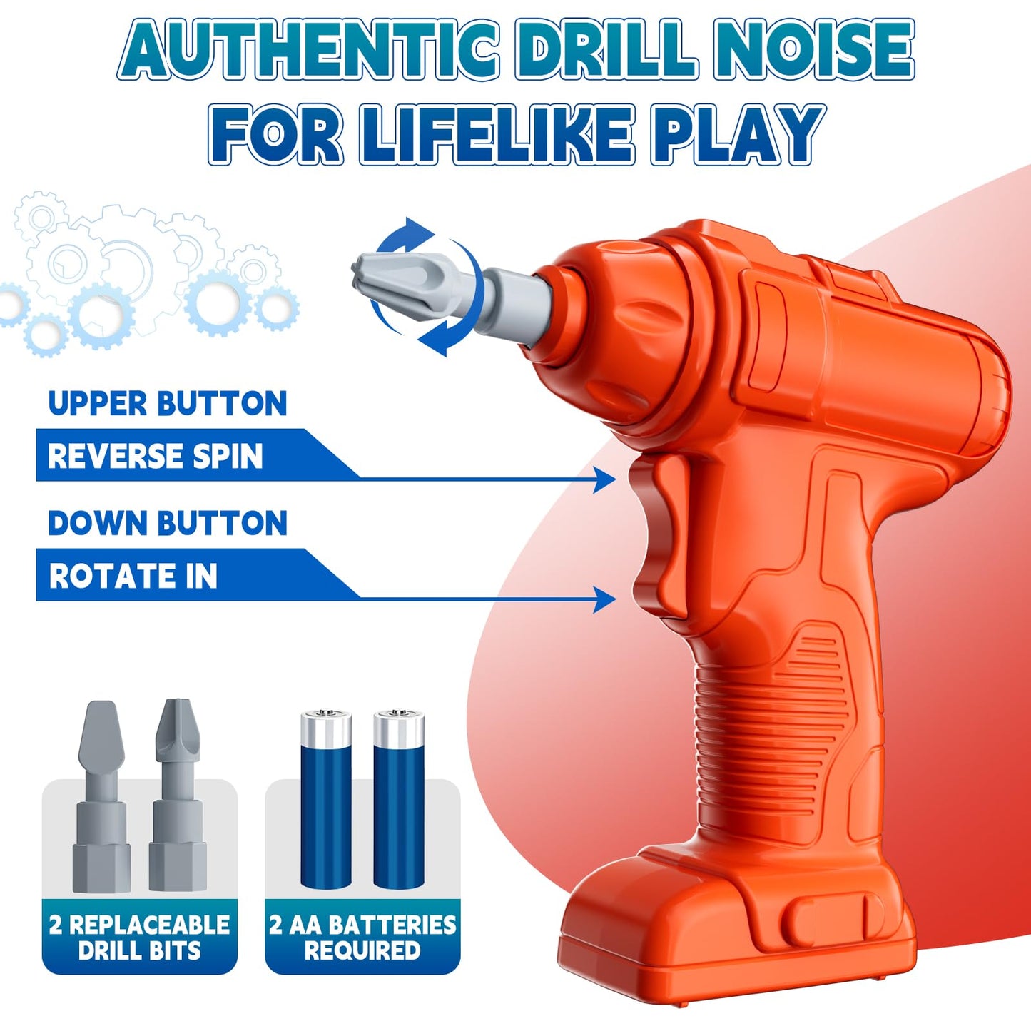 Zsinb Kids Tool Bench Set with Electric Drill & Work Clothes – 68 PCS STEM Pretend Play Toy