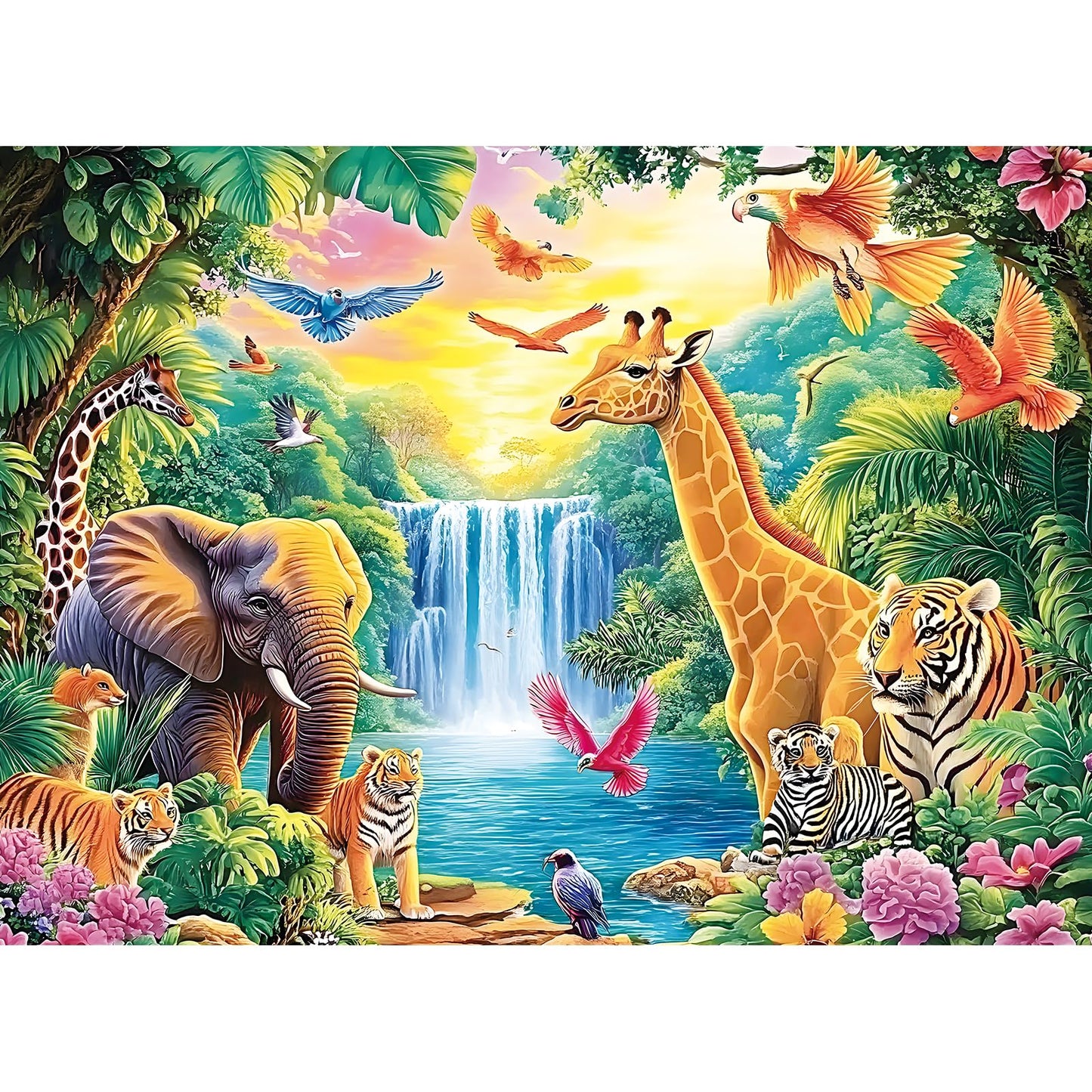 ZSYCZAO 500 Piece Rainforest Animals Puzzle for Adults – Recycled Cardboard, Wall Art & Gift