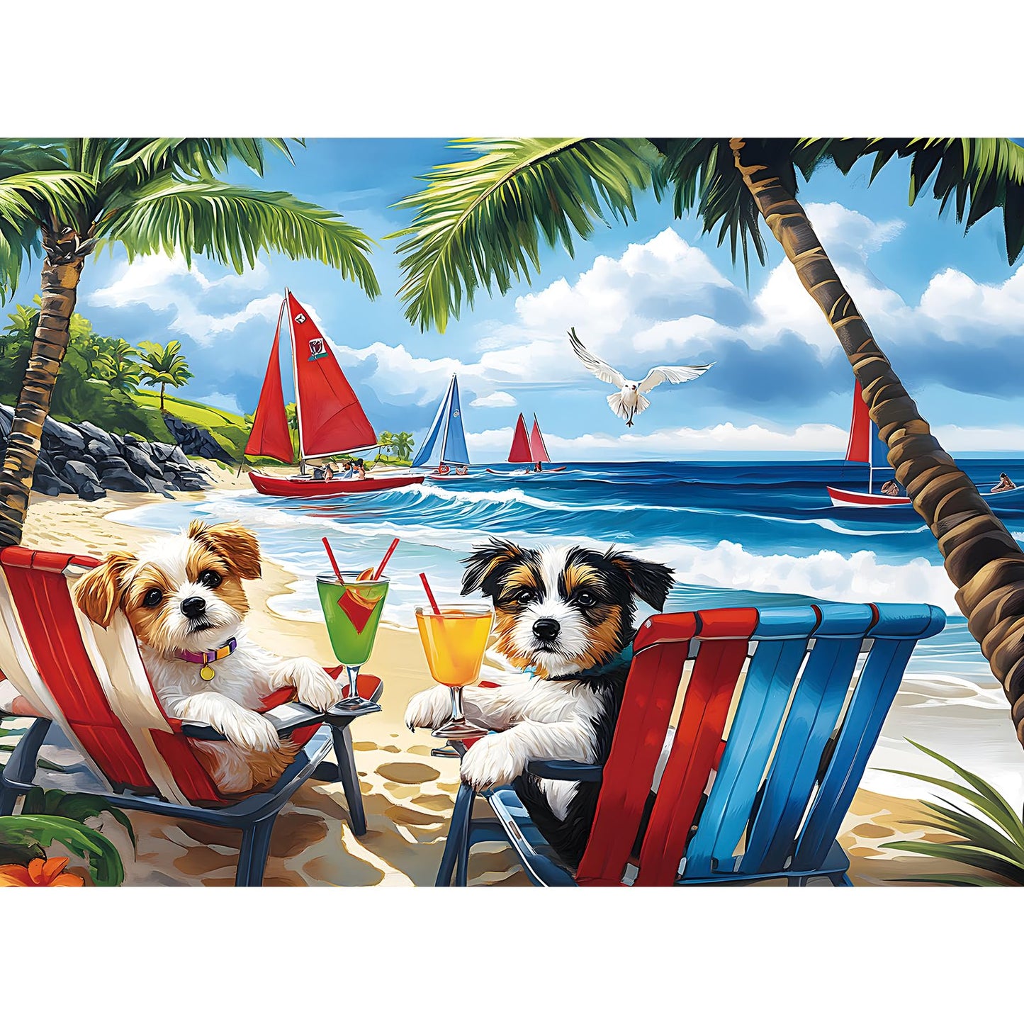 ZSYCZAO 300-Piece Dog Puzzle – Large 20.5 x 15 in, Eco-Friendly Cardboard