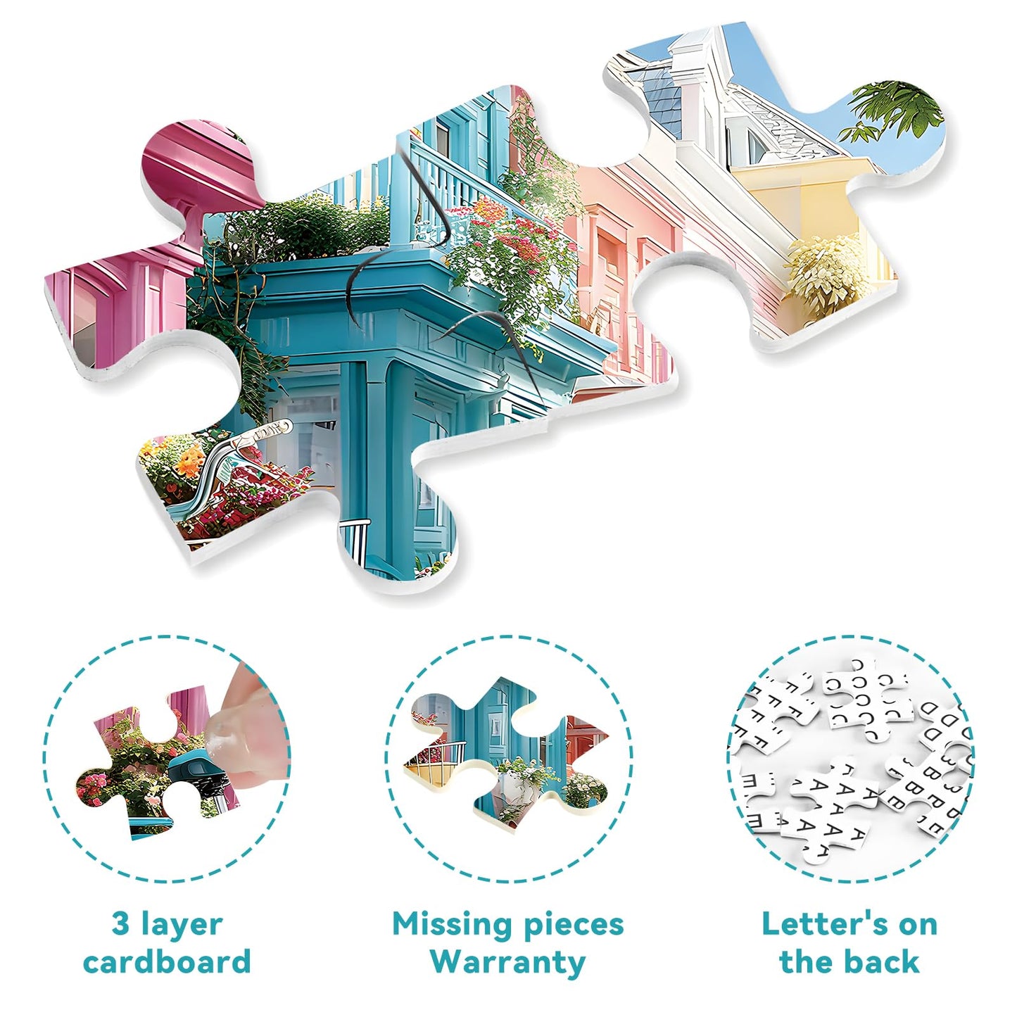ZSYCZAO 500-Piece Puzzle for Adults – Spring Town Dogs, 20.5 x 15 in