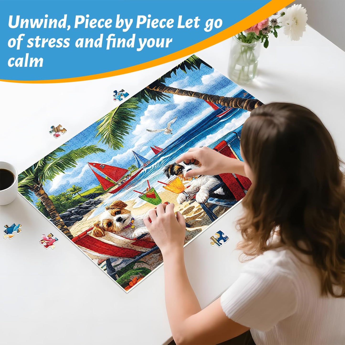 ZSYCZAO 300-Piece Dog Puzzle – Large 20.5 x 15 in, Eco-Friendly Cardboard