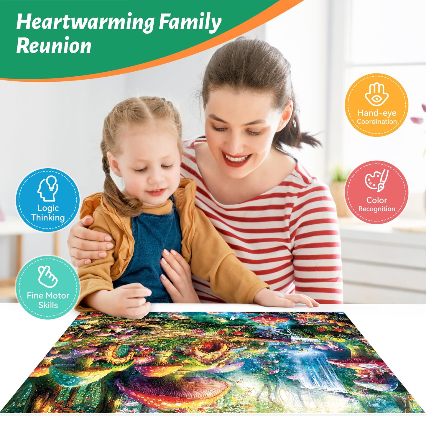 ZSYCZAO 300 Piece Puzzles for Adults – Mushroom Forest Jigsaw Puzzle for All Ages | 20.5 x 15 in