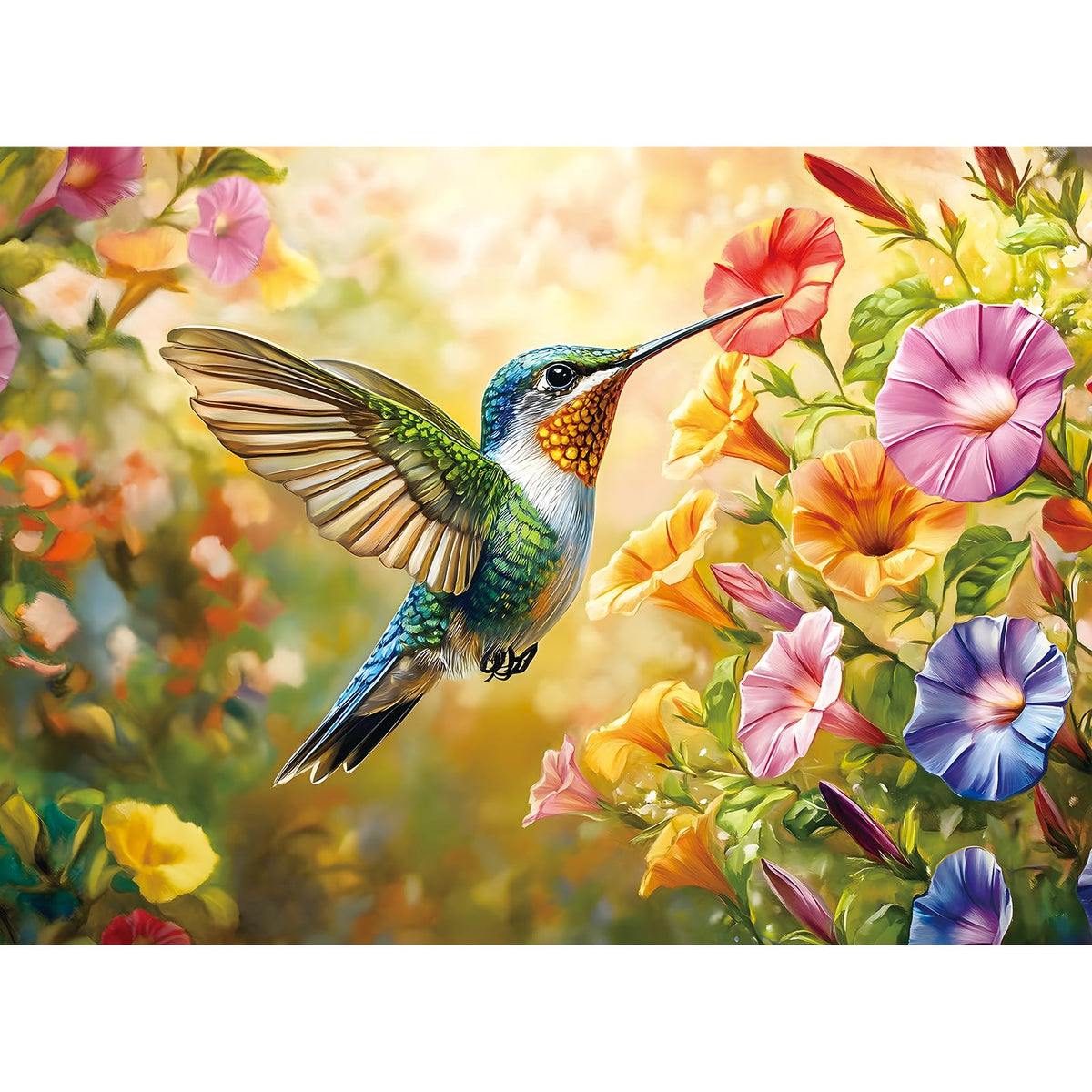 ZSYCZAO 500-Piece Hummingbird Jigsaw Puzzle — Spring & Summer Floral for Adults & Teens | 20.5 x 15 in