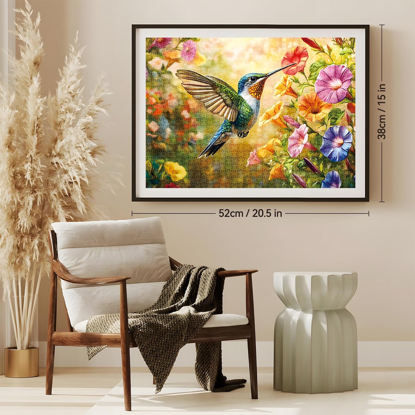 ZSYCZAO 500-Piece Hummingbird Jigsaw Puzzle — Spring & Summer Floral for Adults & Teens | 20.5 x 15 in