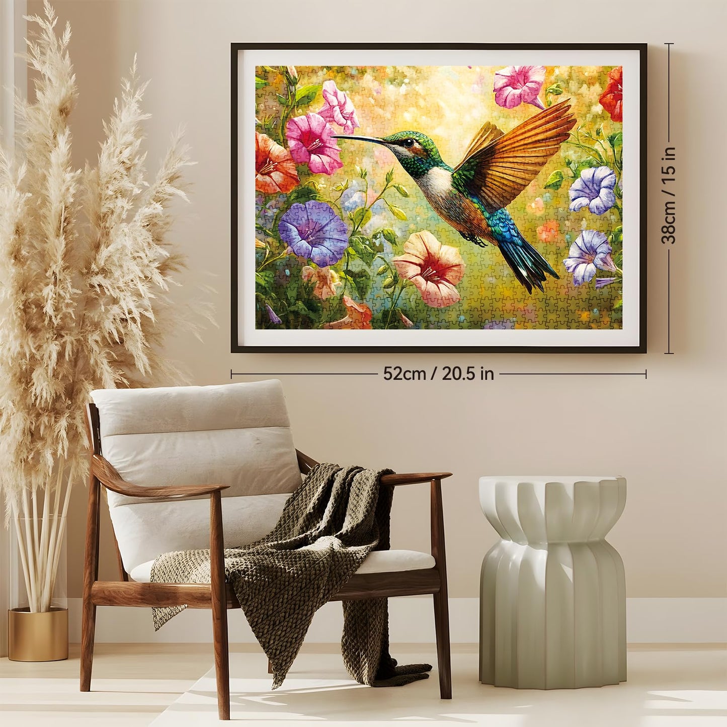ZSYCZAO 300-Piece Jigsaw Puzzle for Adults – Spring Flower Hummingbird