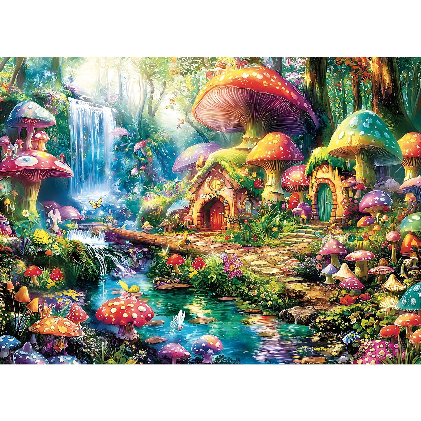ZSYCZAO 300 Piece Puzzles for Adults – Mushroom Forest Jigsaw Puzzle for All Ages | 20.5 x 15 in