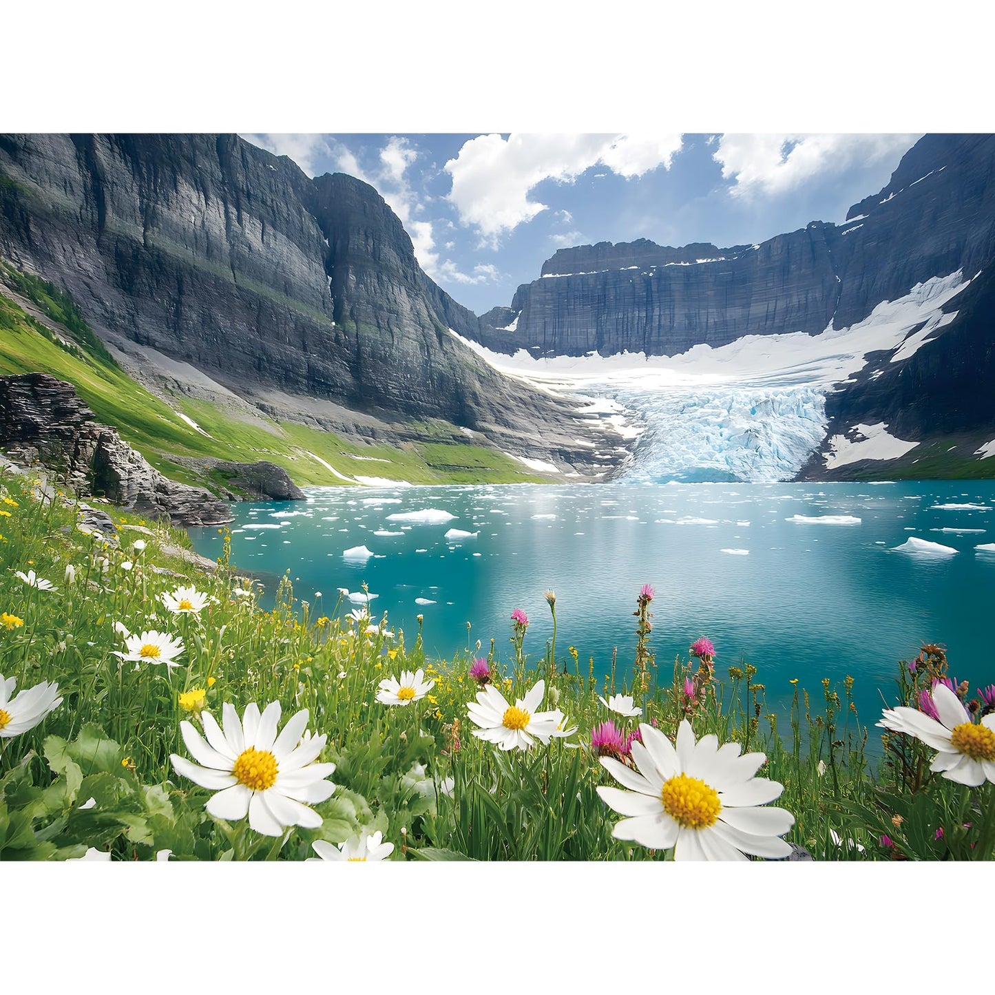 ZSYCZAO 500 Piece Puzzle for Adults – Spring Ice Flower Jigsaw Puzzle (20.5 x 15 in) | Relaxing Nature Puzzle