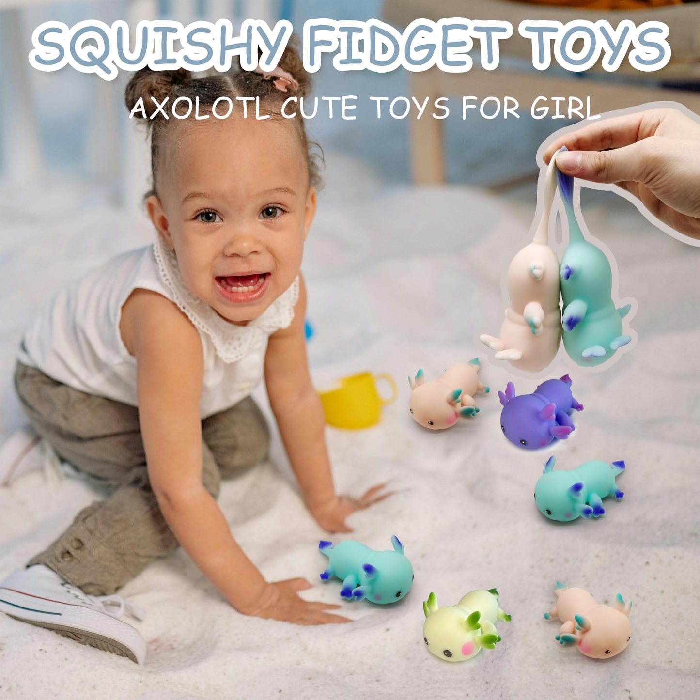 ZTATU Axolotl Squishy Fidget Toy – Portable Stress Ball for Kids & Adults
