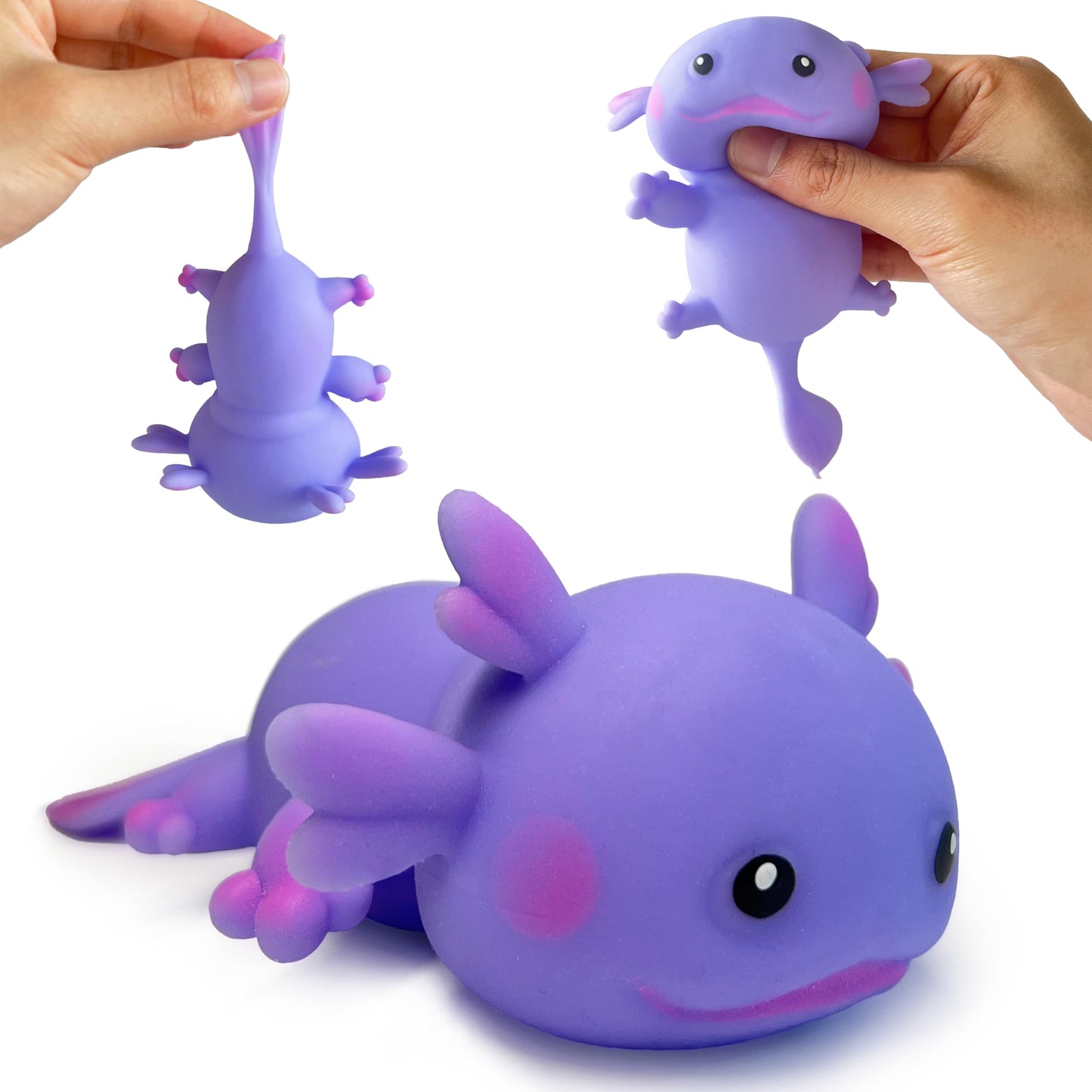 ZTATU Axolotl Squishy Stress Ball - Purple | Fidget Toy for Kids & Adults