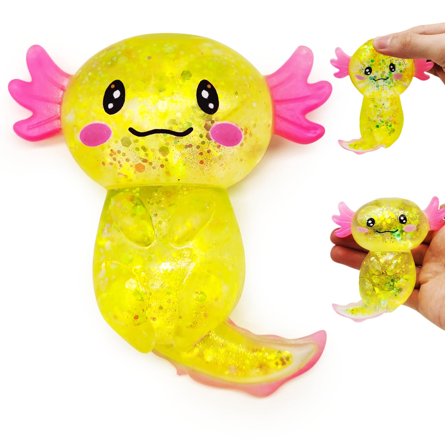 ZTATU Axolotl Squishy Toy – Sensory Stress Ball (Yellow)