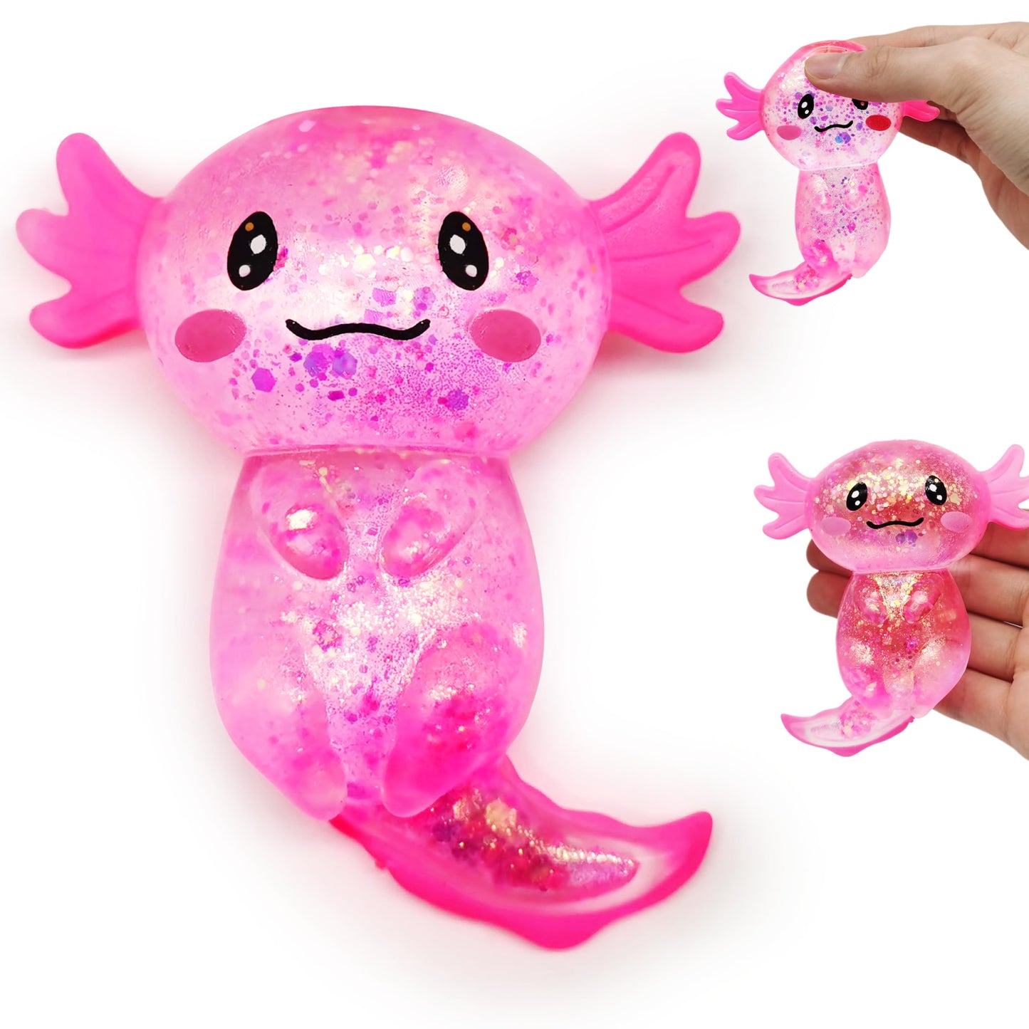 ZTATU Axolotl Stress Ball for Kids – Squishy Sensory Fidget Toy (Pink, 1 PCS)