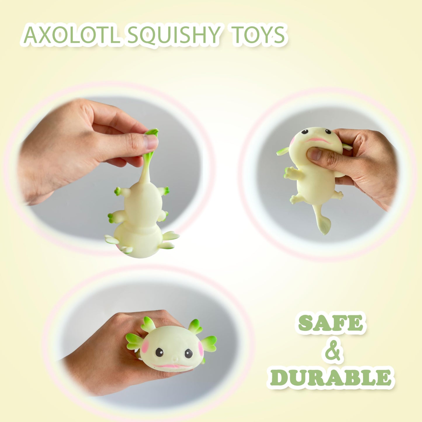 ZTATU Axolotl Squishy Fidget Toy – Portable Stress Ball for Kids & Adults