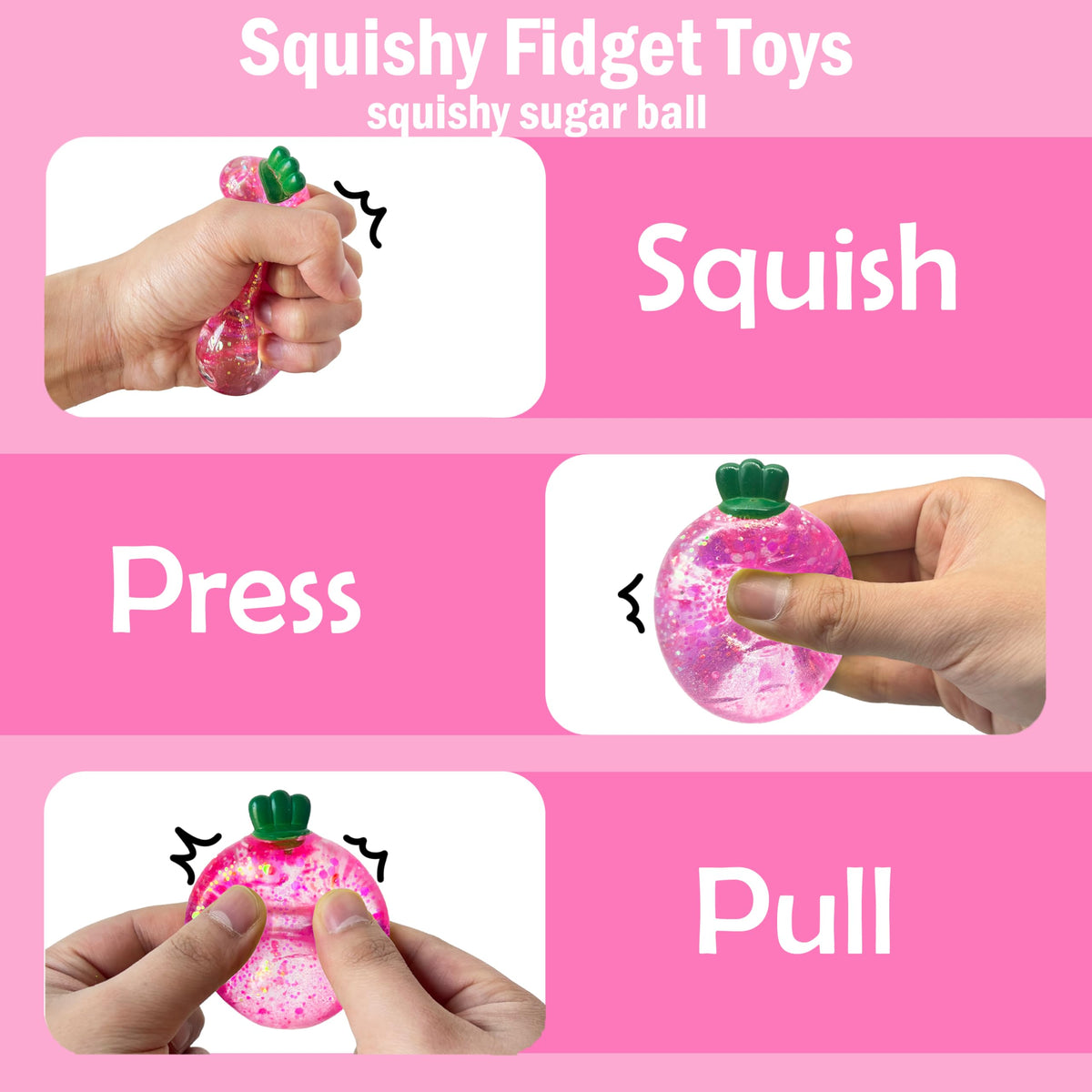 ZTATU Baby Carrot Squishy Toy – Sensory Fidget Ball for Kids & Adults