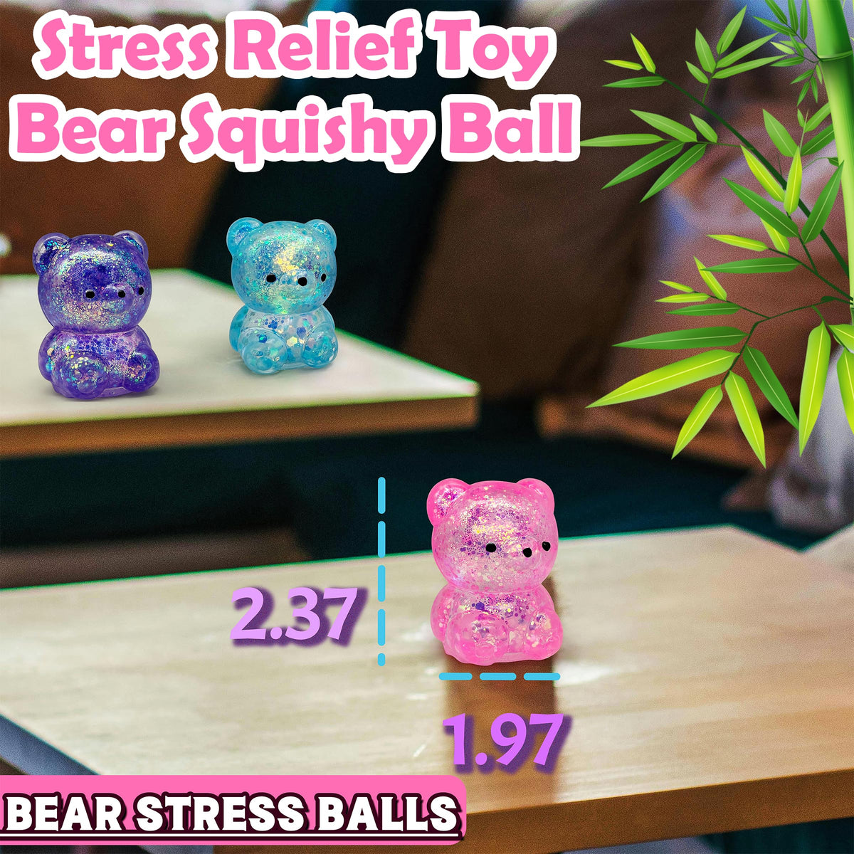 ZTATU Gummy Bear Squishy Fidget Toy – 1pc Stress Ball for Adults & Kids