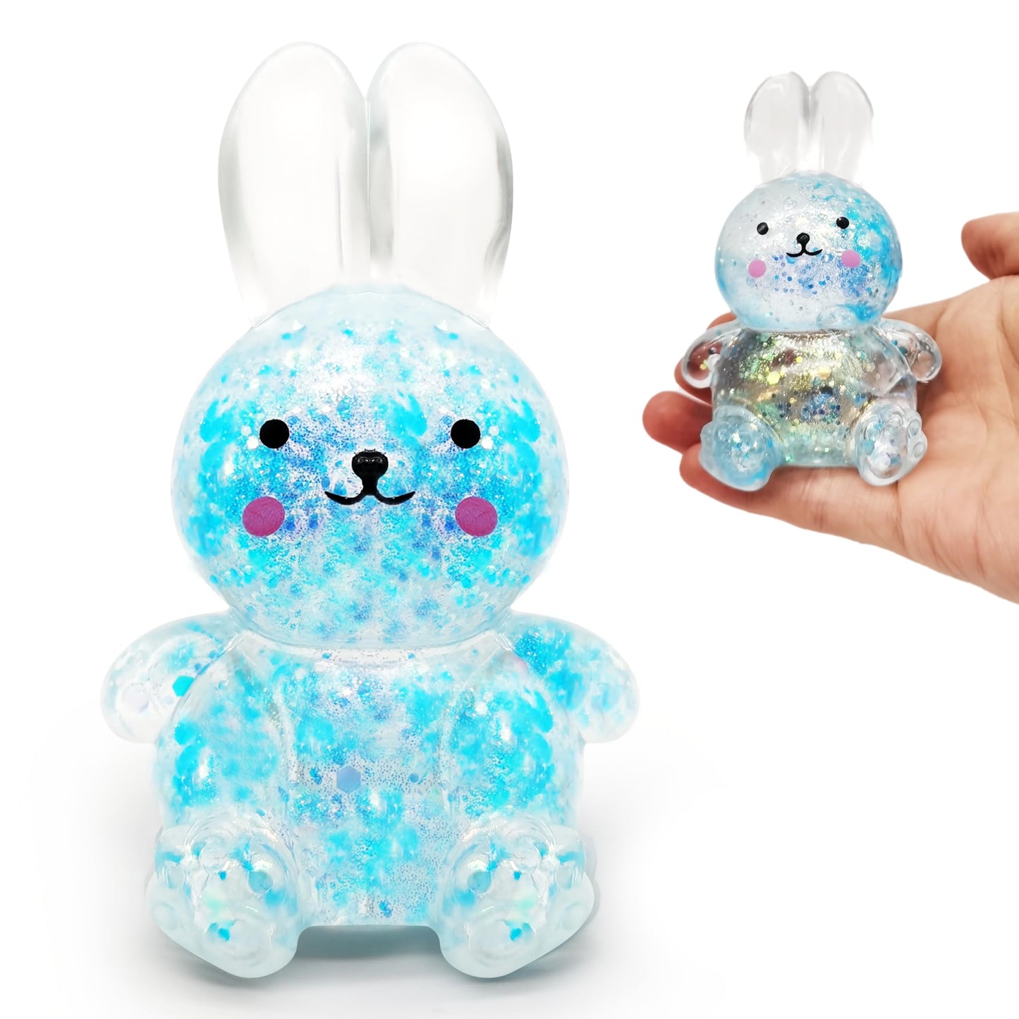 ZTATU Bunny Squishy Toy – Sensory Stress Relief Ball (Blue)