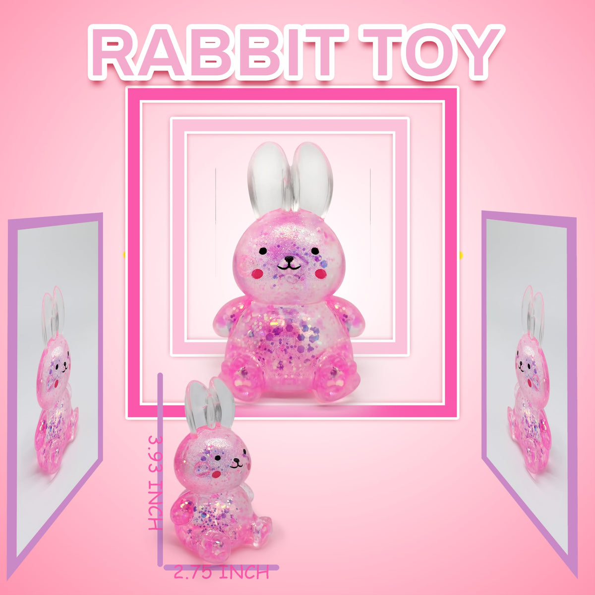 ZTATU Bunny Stress Ball – Pink Fidget Toy & Sensory Squishy for Adults & Kids