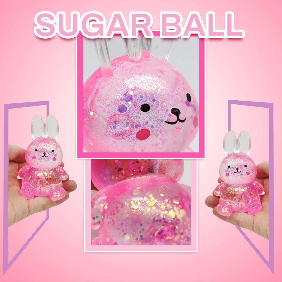 ZTATU Bunny Stress Ball – Pink Fidget Toy & Sensory Squishy for Adults & Kids