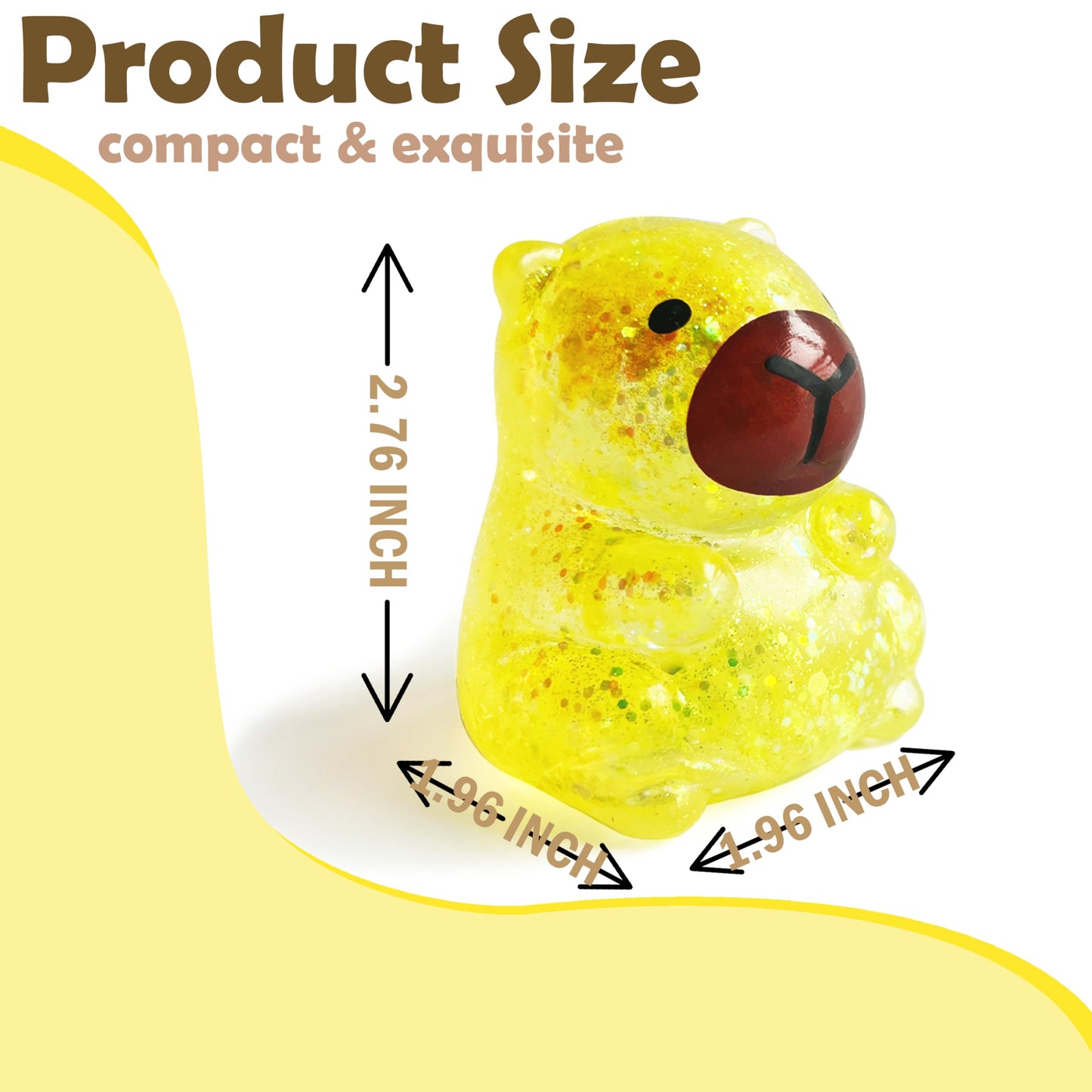 ZTATU Capybara Stress Balls for Adults – Sensory Fidget Toy (Yellow)