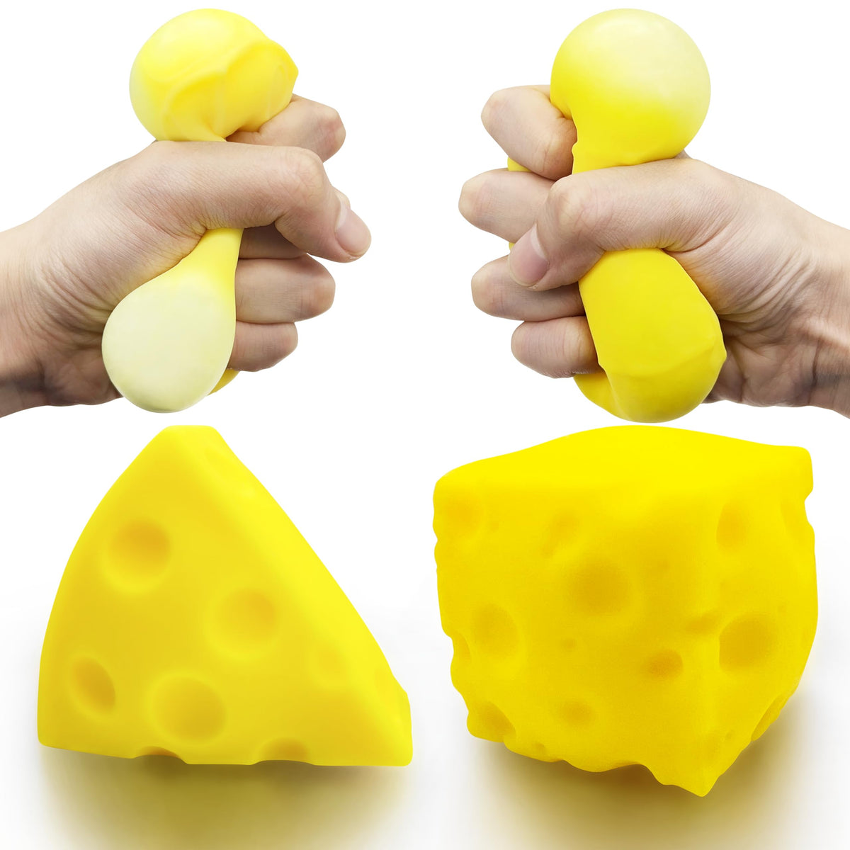ZTATU Cheese Squishy Fidget Toys – 2-Pack Stress Balls for Adults