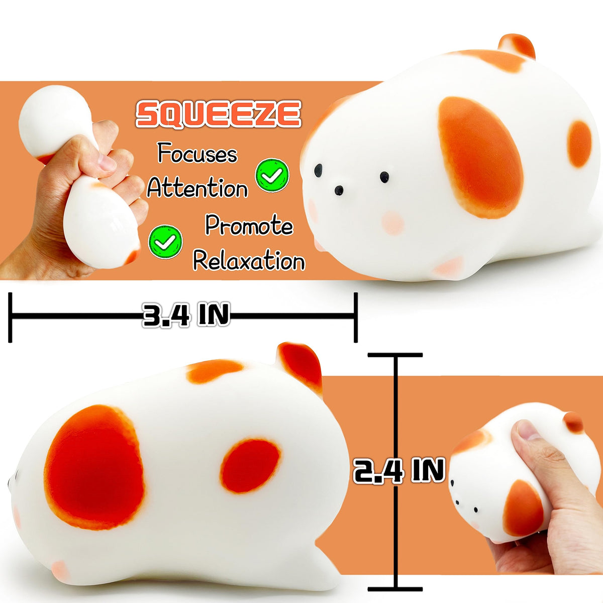 ZTATU Dog Stress Ball – Cute Squishy Fidget Toy for Adults (1 PCS)