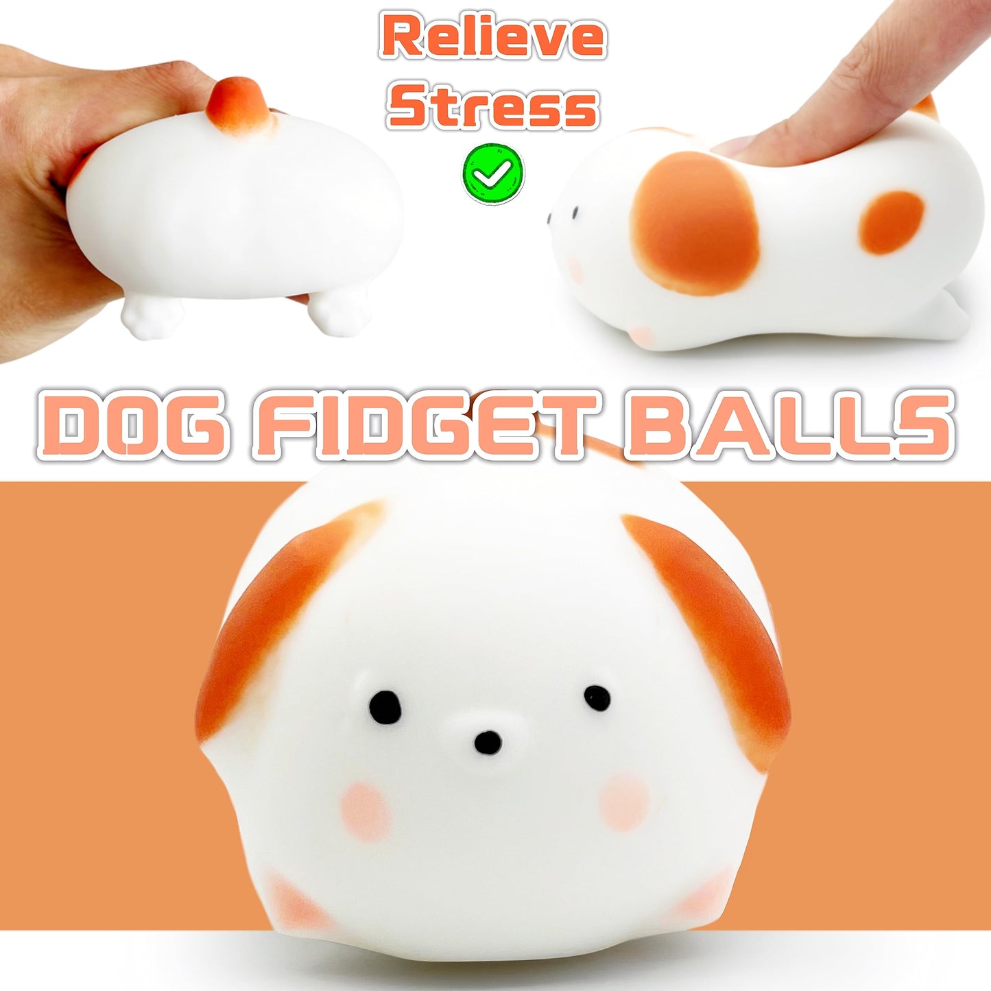 ZTATU Dog Stress Ball – Cute Squishy Fidget Toy for Adults (1 PCS)