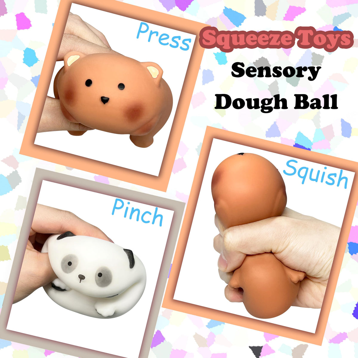 ZTATU Squishy Bear & Panda Stress Balls – 2 Pack Fidget Toys for Relaxation