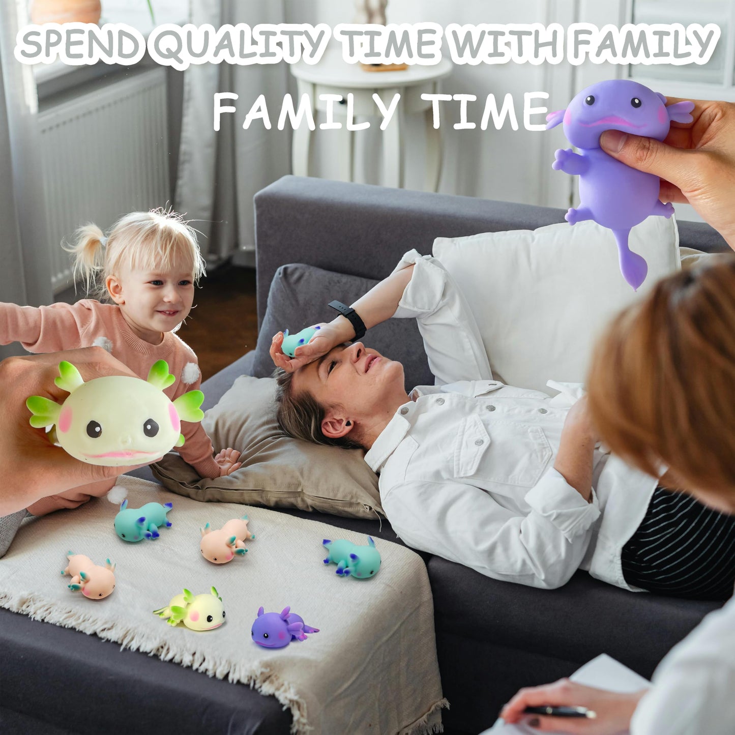 ZTATU Axolotl Squishy Fidget Toy – Portable Stress Ball for Kids & Adults