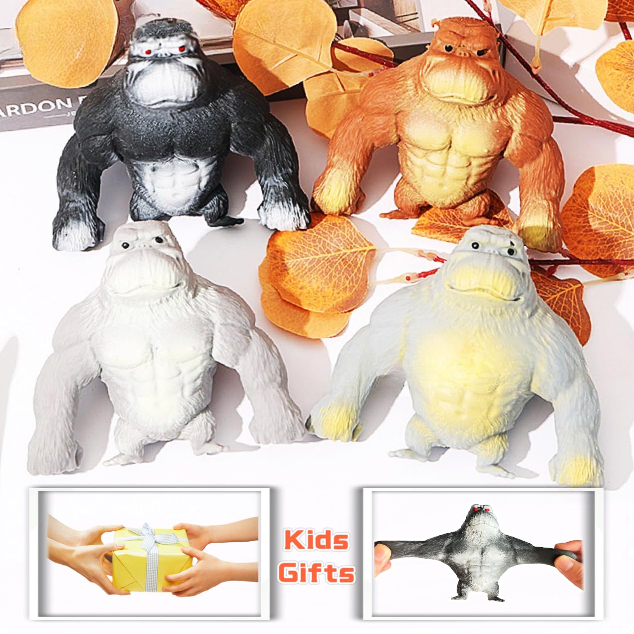 ZTATU Squishy Monkey World Toy – Black Stretchy Fidget Stress Ball (1-Pack)