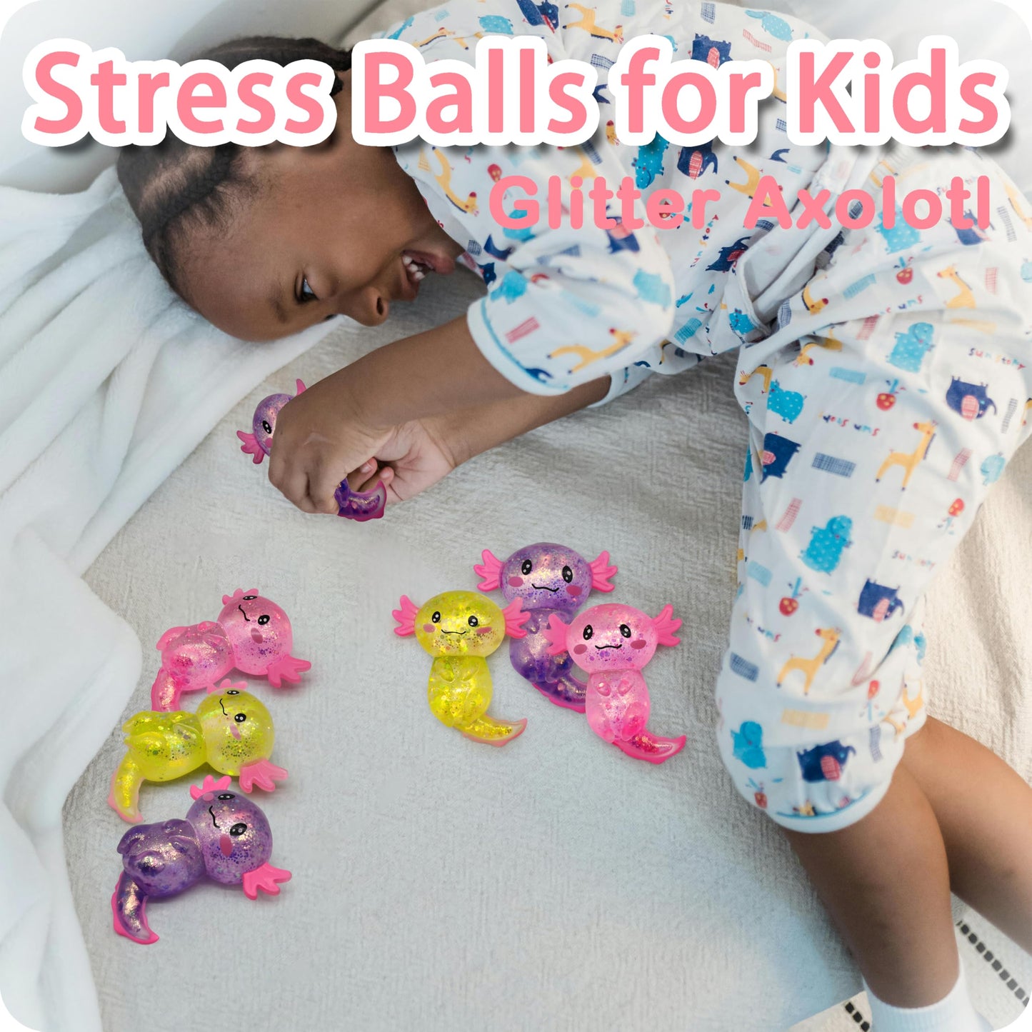 ZTATU Axolotl Squishy Toy – Sensory Stress Ball (Yellow)