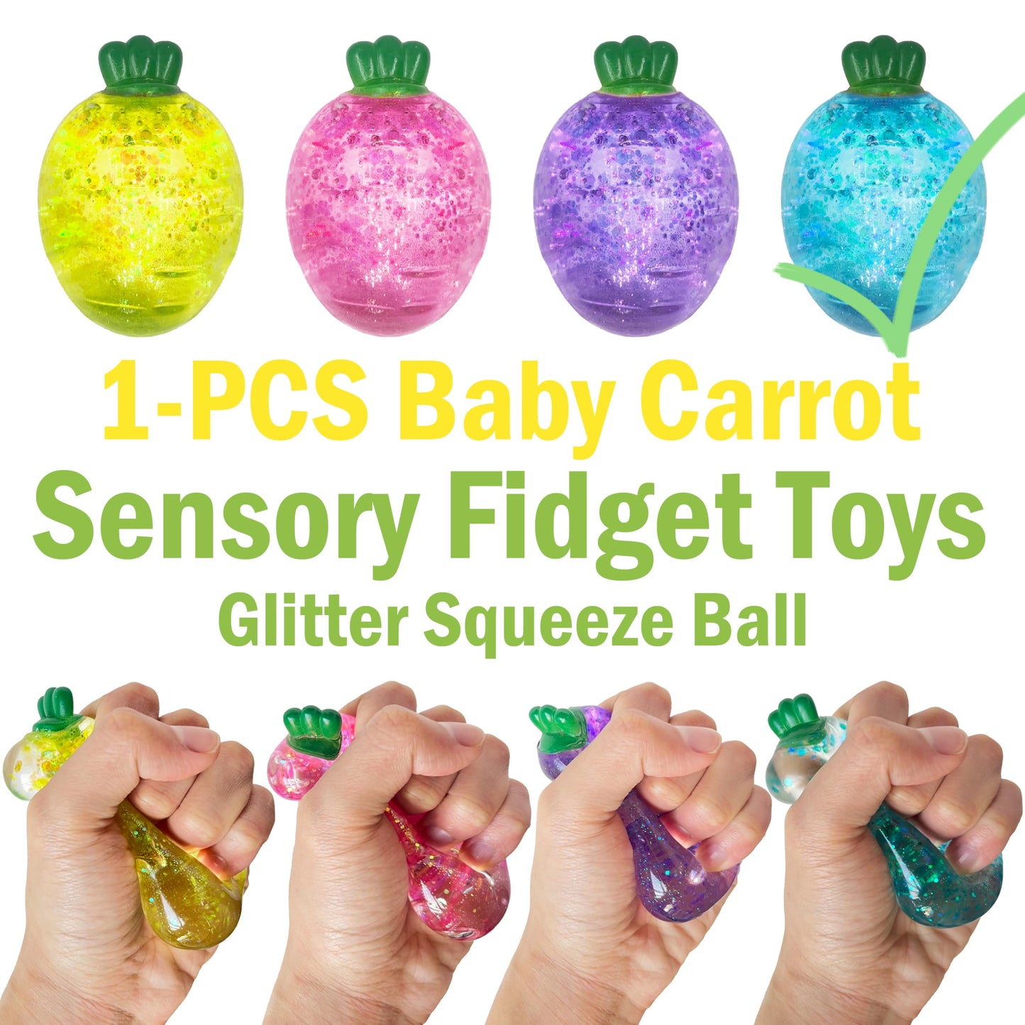 ZTATU Carton Baby Carrot Sensory Fidget Toy – Slow Rise Squishy Stress Ball