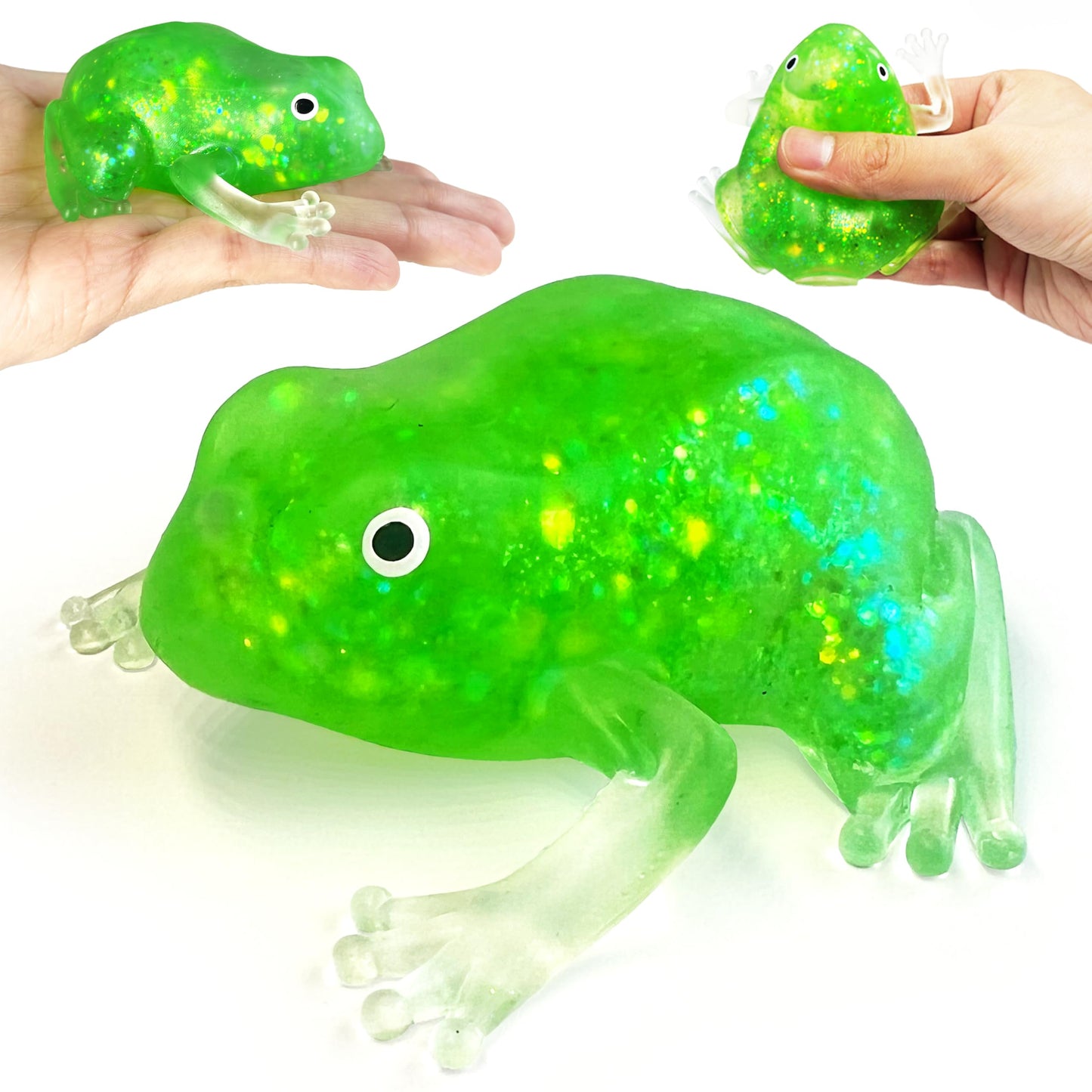 ZTATU Glitter Frog Squishy Toy — Sensory Fidget Ball for Stress Relief