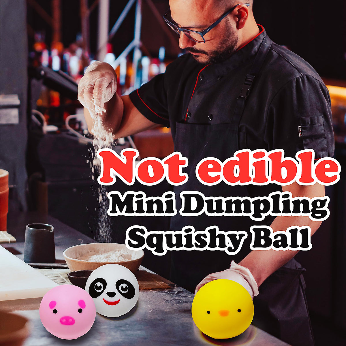 ZTATU Mini Panda Dumpling Squishy Toys – 3 Pack Sensory Fidget Balls