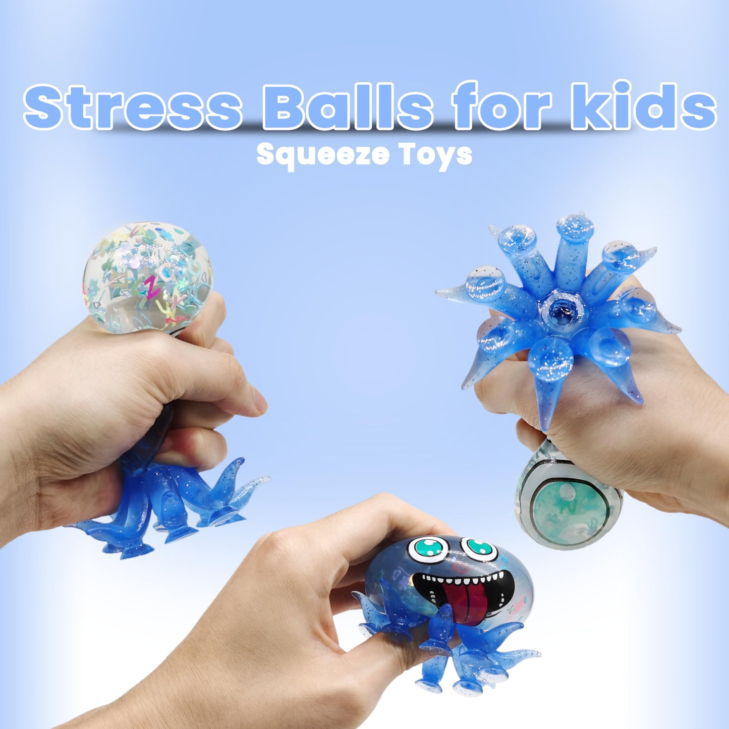 ZTATU Octopus Suction Toys Stress Ball – 1pc Fidget Toy for Kids, Colorful Sensory Squeeze Ball