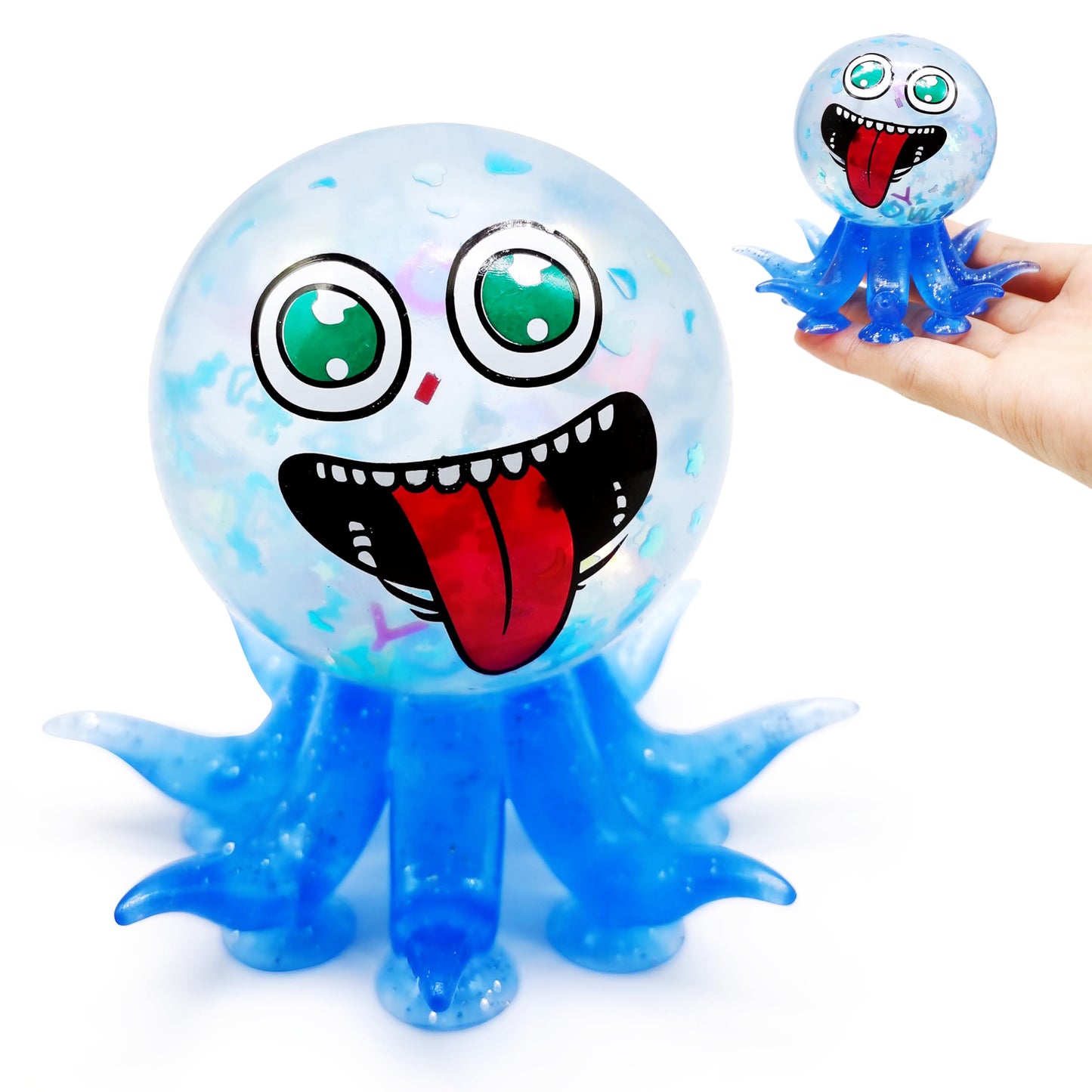 ZTATU Octopus Suction Toys Stress Ball – 1pc Fidget Toy for Kids, Colorful Sensory Squeeze Ball