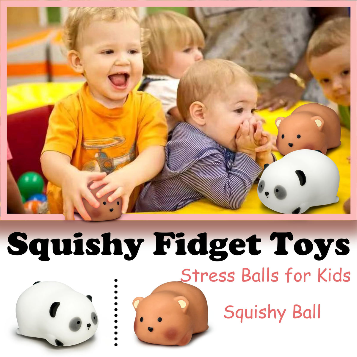 ZTATU Squishy Bear & Panda Stress Balls – 2 Pack Fidget Toys for Relaxation