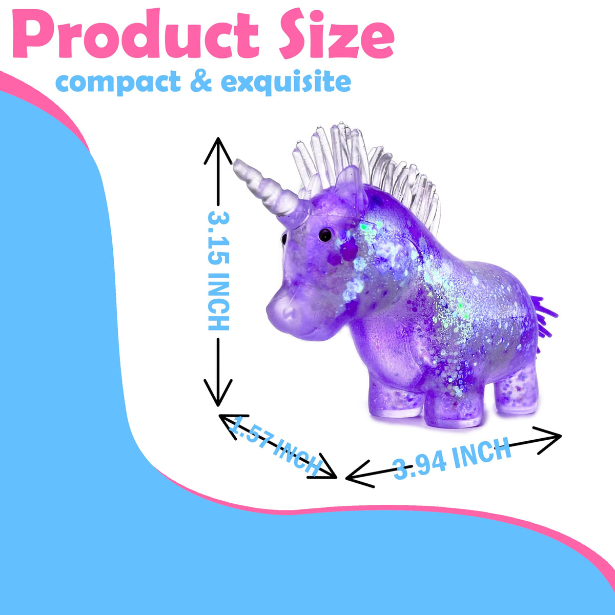 ZTATU Unicorn Glitter Squishy Ball — Sensory Fidget Toy for Kids & Adults