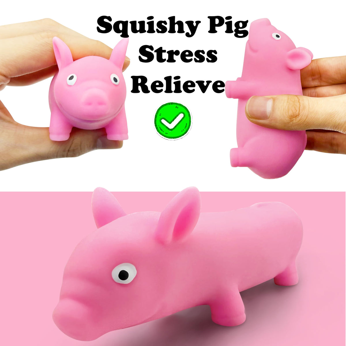 ZTATU Splash Pig Sensory Sand Filler Squishy Stress Ball – Portable Fidget Toy for Kids & Adults