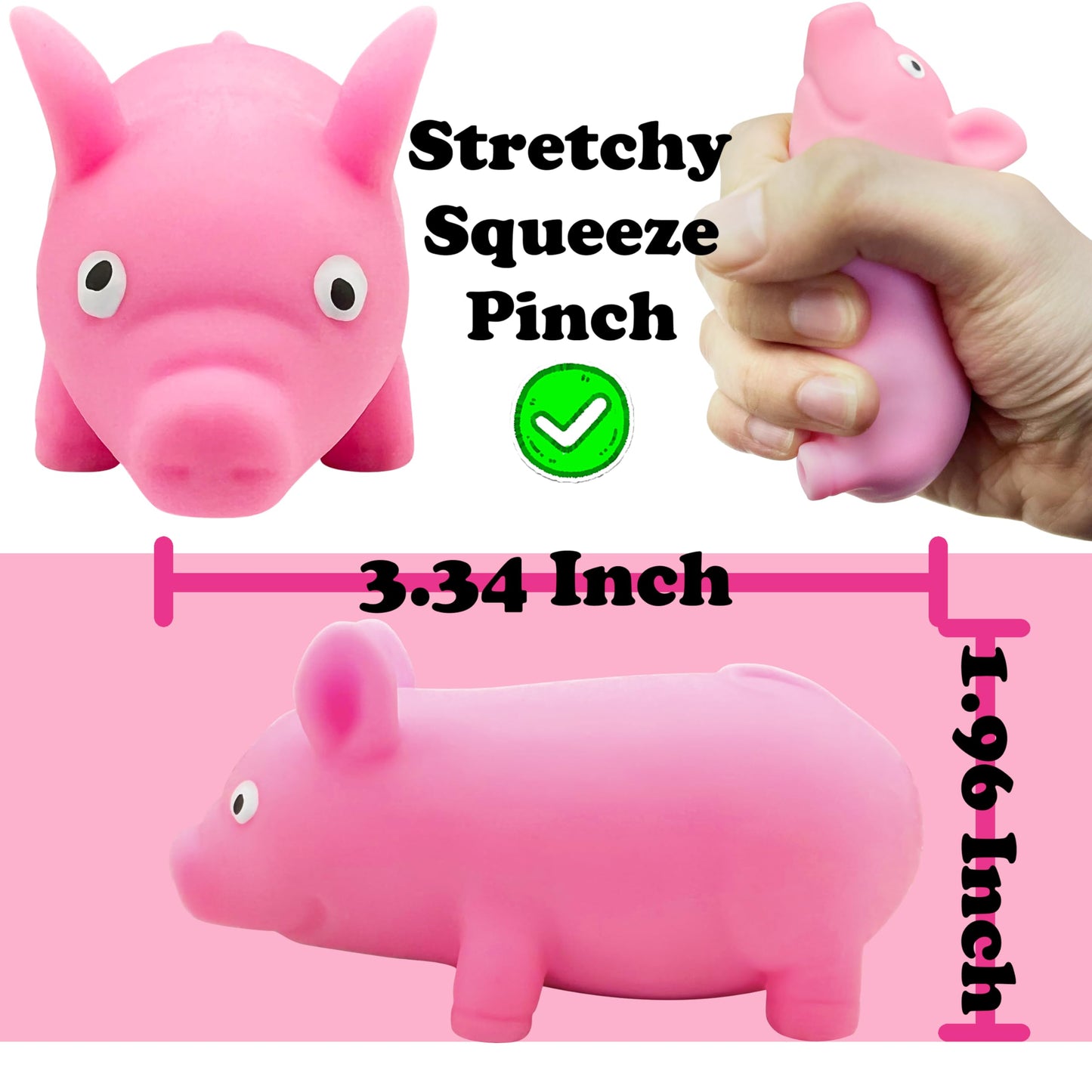 ZTATU Splash Pig Sensory Sand Filler Squishy Stress Ball – Portable Fidget Toy for Kids & Adults