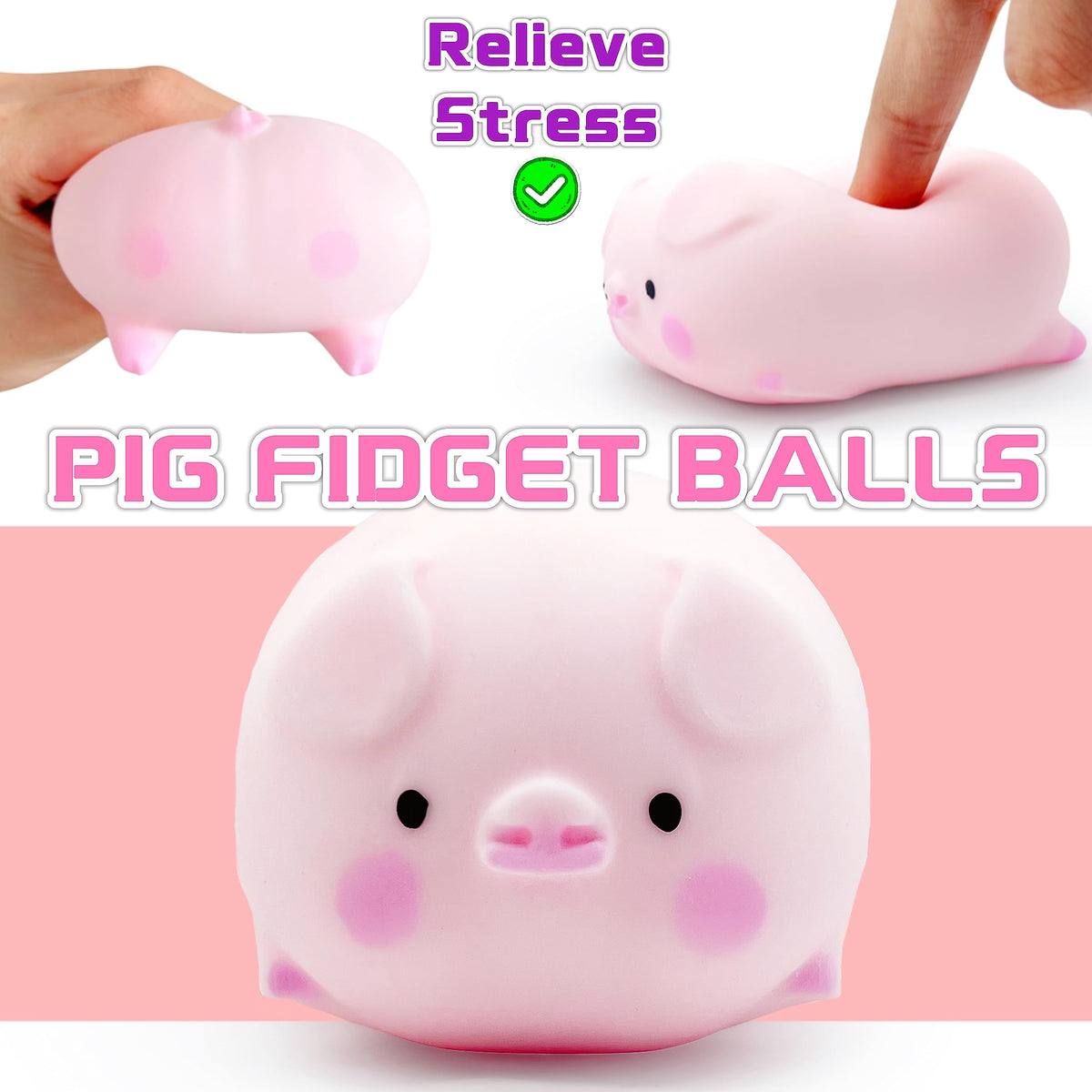 ZTATU Squishy Pig Stress Ball | Kids Fidget Toy and Sensory Squish