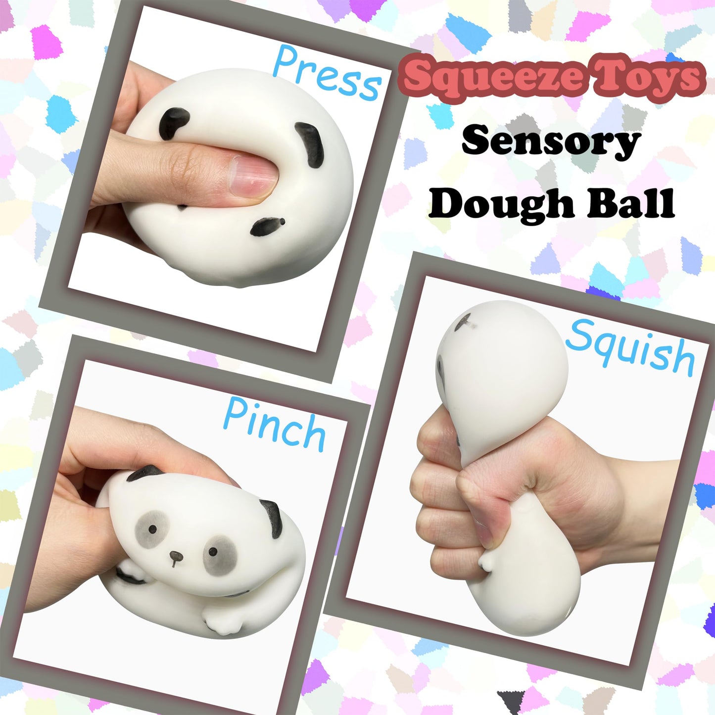 ZTATU Squishy Panda Stress Ball for Kids | Fidget Toy & Sensory Dough Ball