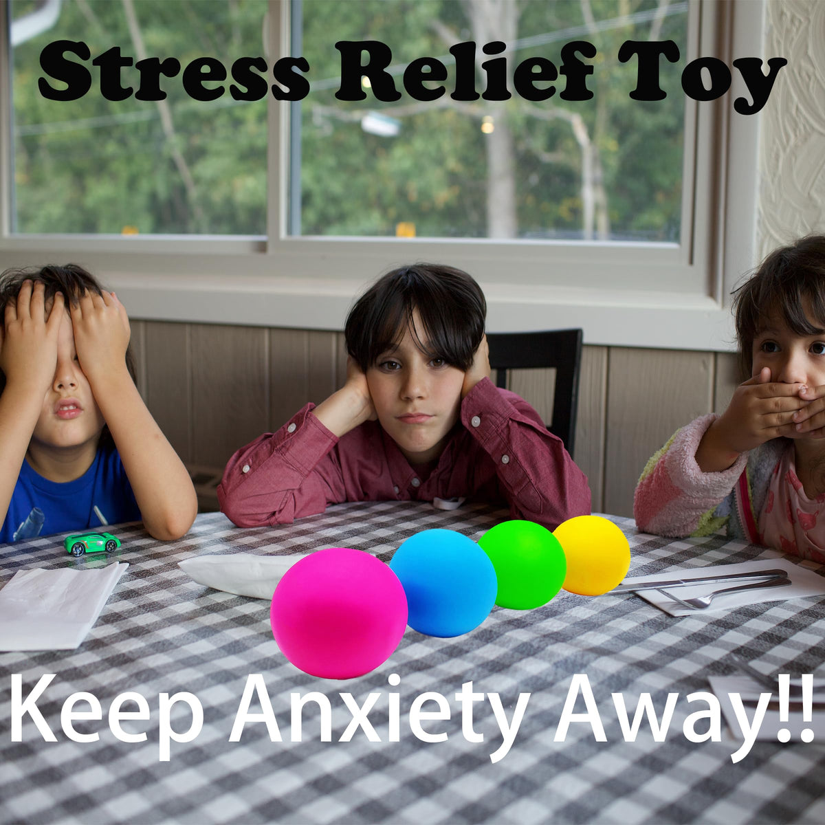 ZTATU Squishy Stress Balls - 4 Pack Color-Changing Sensory Fidget Toys for Kids