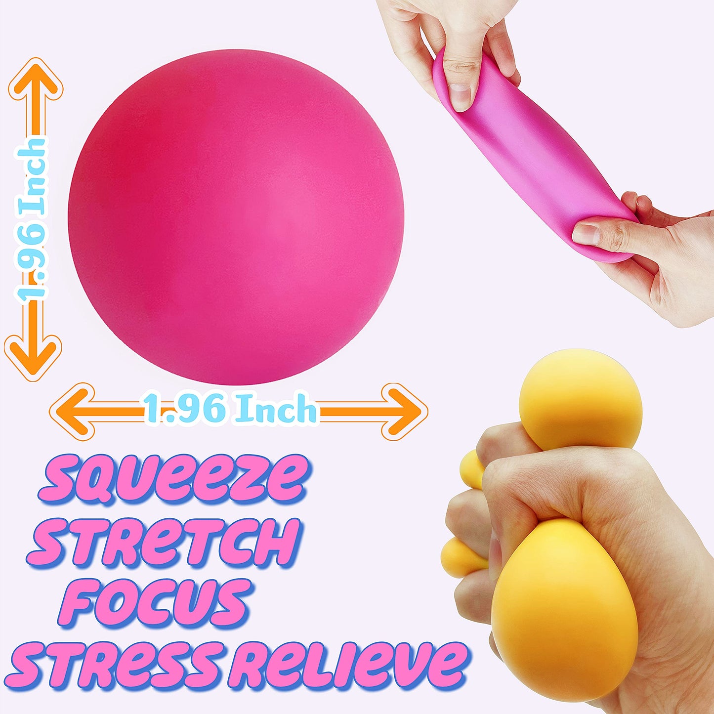 ZTATU Squishy Stress Balls - 4 Pack Color-Changing Sensory Fidget Toys for Kids