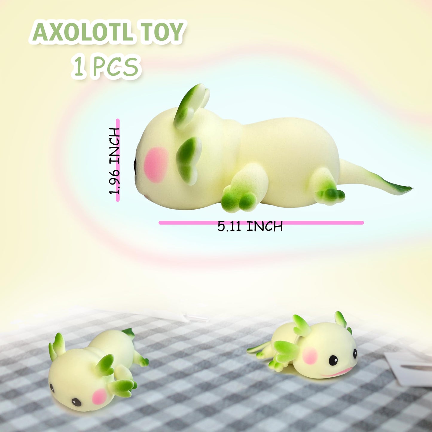 ZTATU Axolotl Squishy Fidget Toy – Portable Stress Ball for Kids & Adults