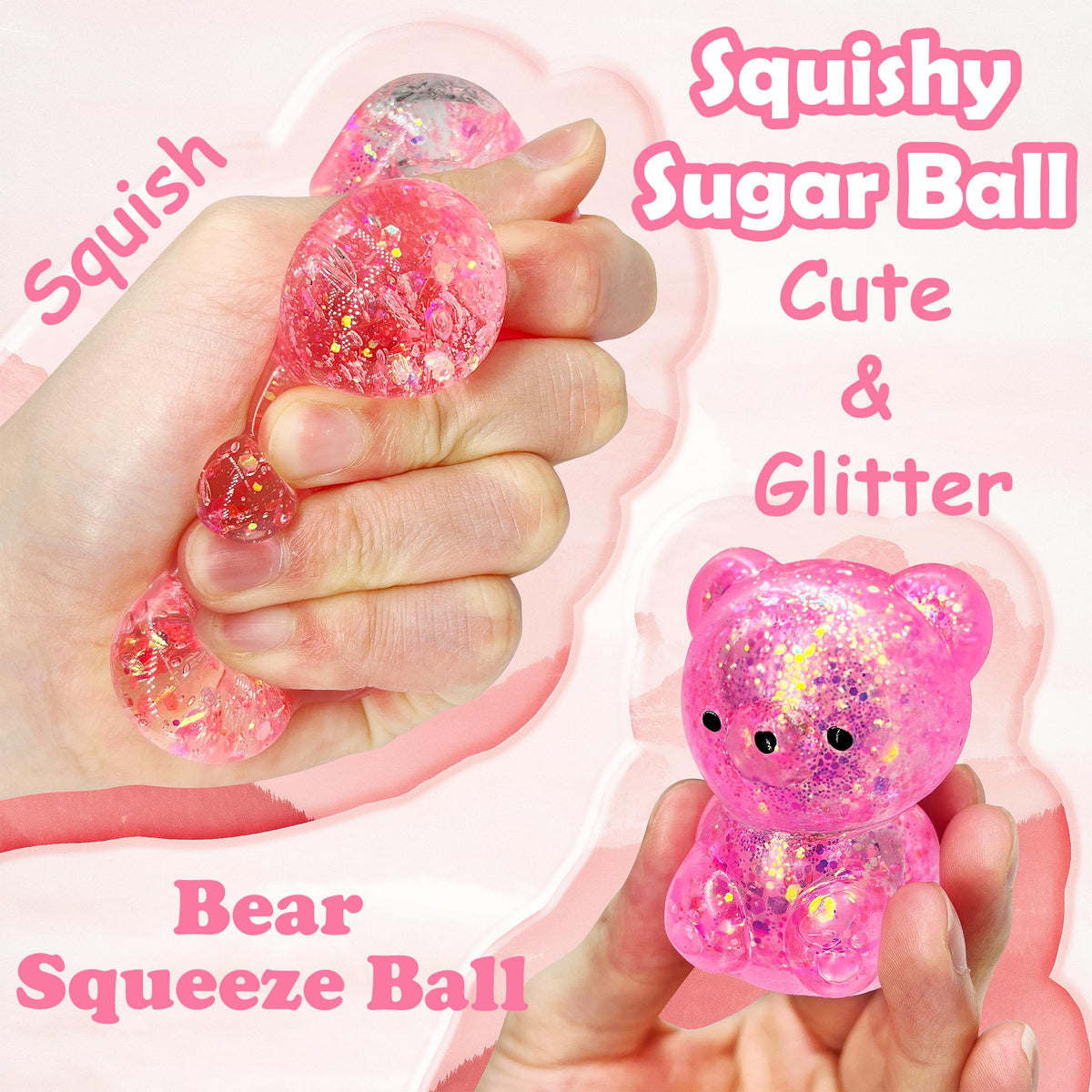ZTATU Gummy Bear Squishy Fidget Toy – 1pc Stress Ball for Adults & Kids