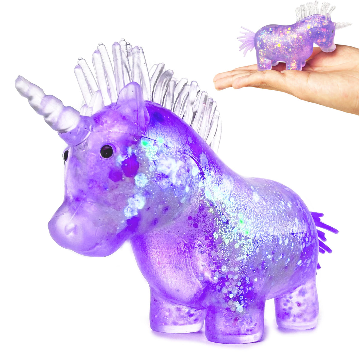 ZTATU Unicorn Glitter Squishy Ball — Sensory Fidget Toy for Kids & Adults