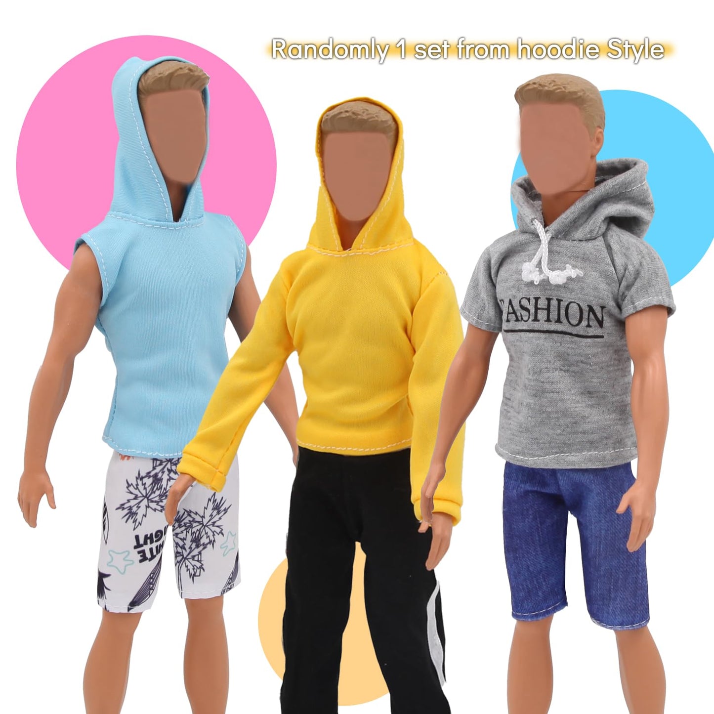 ZTWEDEN 12-Inch Boy Doll Clothes Set – Leather Jacket, Suit & More (6 Random Sets)