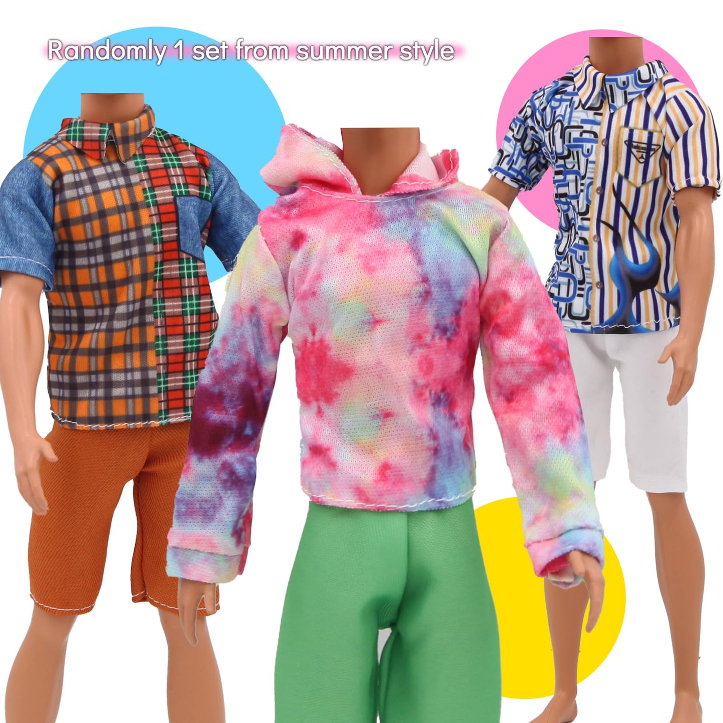 ZTWEDEN 12-Inch Boy Doll Clothes Set – Leather Jacket, Suit & More (6 Random Sets)