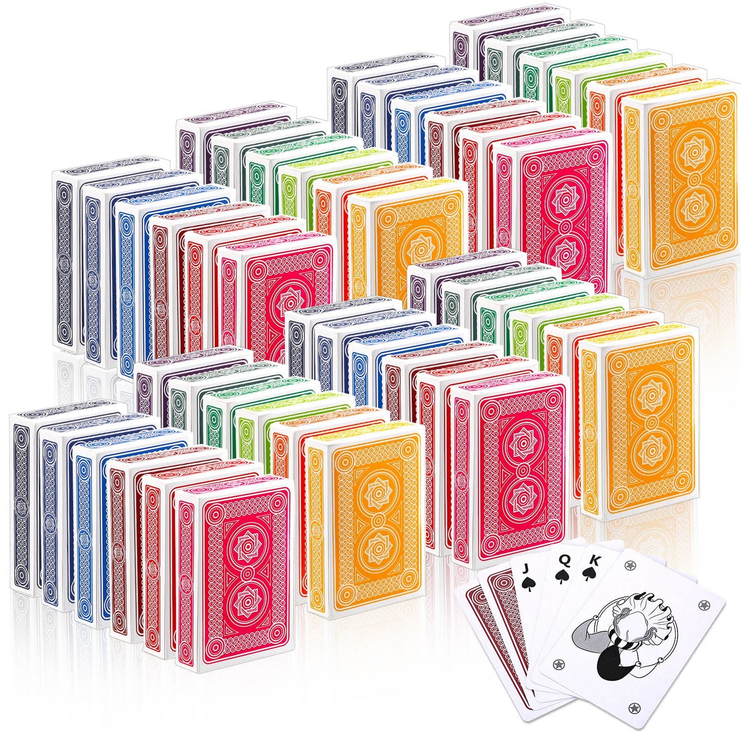 Zubebe 12 Pcs Playing Cards – Bulk Decks, Standard Poker Size, Hexagram Style
